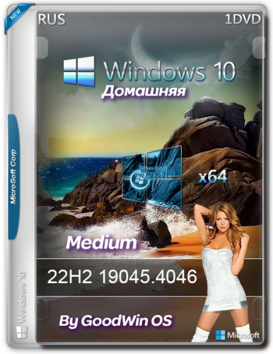 Windows 10 x64 Home Русская 22H2 19045.4046 Medium by GoodWin OS