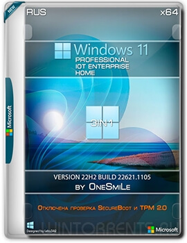 Windows 11 3in1 (x64) 22H2.22621.1105 by OneSmiLe